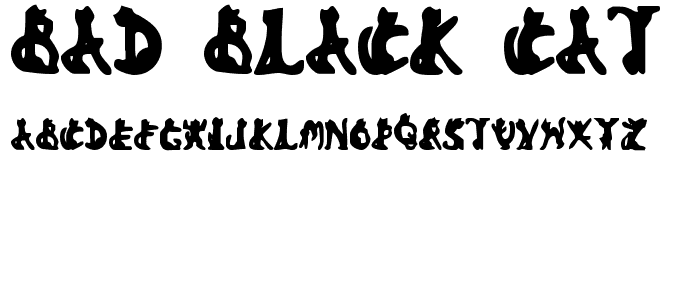 Bad Black Cat font